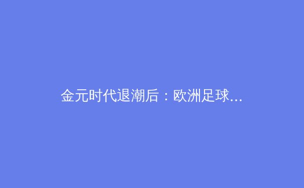 金元时代退潮后：欧洲足球俱乐部运营模式的深度变革与未来展望 - 4